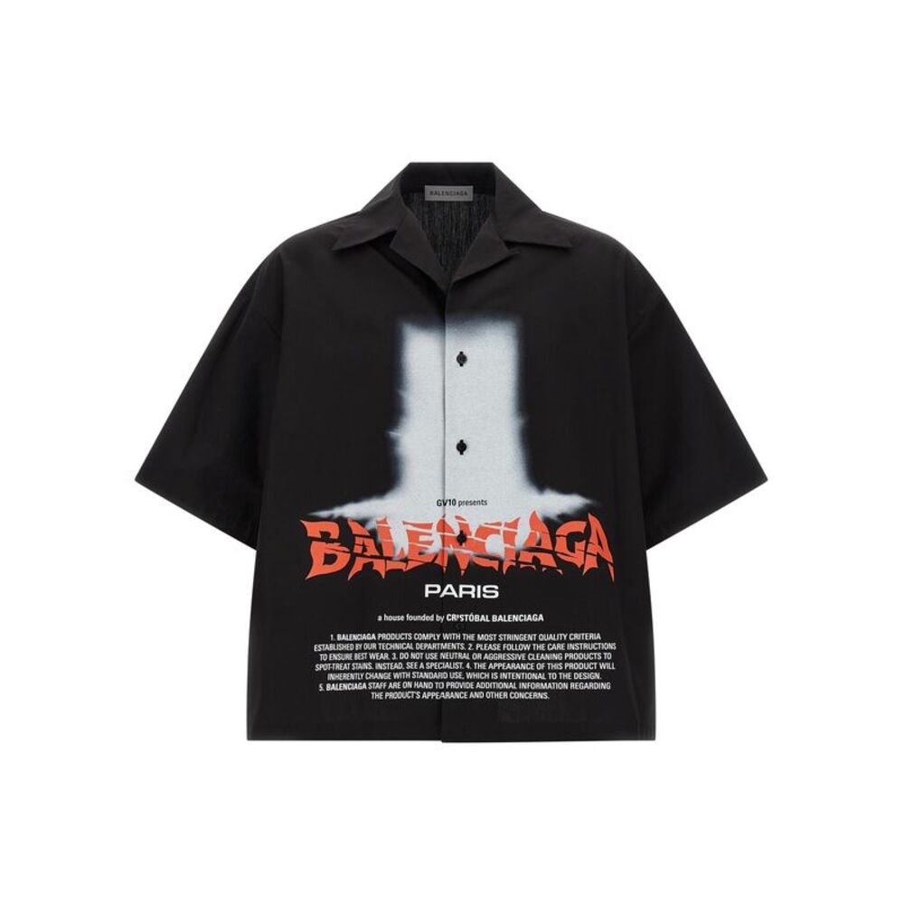 Balenciaga Black Cotton Men's Blouse